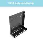 JINGCHENGMEI Universal Wall and VESA Mount -Adjustable Mount with Straps for Small Computers, UPS, Modems, Cable Boxes or Other Electronic Devices, Metal, Black