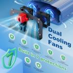 Power Inverter 2000Watt Pure Sine Wave Inverter 12V to 110V 120V AC with PD36W USB-C 40A AC Terminal Blocks Builtin UL Fuse Compatible with Lithium Battery Starlink for Car Off-Grid Solar RV VOLTWORKS