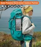 GOODaaa Power Bank Wireless Charger 45800mAh Built in Hand Crank and 4 Cables 15W Fast Charging Power Bank 7 Outputs & 4 Inputs Solar Portable Charger, SOS/Strobe/Strong Flashlights, Compass