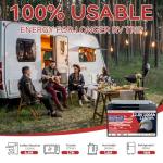 12V 100Ah LiFePO4 Lithium Battery, Group 31 Lithium Iron Phosphate 15000+ Deep Cycles & 10-Year Lifespan with Built-in BMS, 1280Wh Low Temp Protection for Solar System, Home Energy, RV, Off-Grid