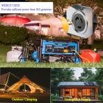 Shore Power Adapter,NEMA L5-30P Male to NEMA 5-15R/5-20R Female RV Generator Adapter, Marine 30 Amp to 110V 15 Amp/120V 20Amp Household Regular Inlet Connector