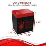 Neptune Power Product Brand NT1250 12V 5Ah Rechargeable SLA Battery - Replacement for Vista 20P ADT W/ F1 Terminals Home Alarm System Battery Back Up, Car, Scooter, Truck