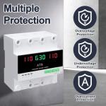 Generator Transfer Switch, 100A 120V Automatic/Manual Transfer Switch for Generator Backup Power & RVs, 50/60Hz, LED Display, CE Certified