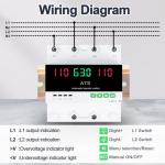 Generator Transfer Switch, 100A 120V Automatic/Manual Transfer Switch for Generator Backup Power & RVs, 50/60Hz, LED Display, CE Certified