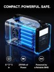 Portable Power Station 300W 299wh Lithium Battery Small Portable Generator for Home Use Camping Travel Emergency Hunting Outdoor, Large Power Bank with AC Outlet for Laptop