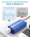 BESTEK 500W Pure Sine Wave Car Power Inverter