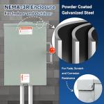 200A Generator Transfer Switch,48000W General-Duty Double-Throw Safety Switch,120/240-Volt,Stronger&Stability,Meeting NEMA 3R Standards for Outdoor and Indoor