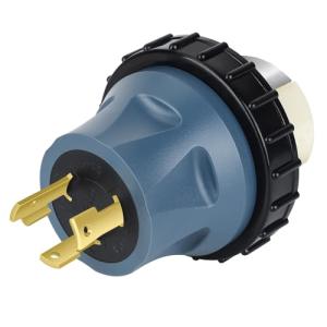 ElecStream Tech NEMA L5-30P to SS2-50R，Shore Power Adapter Generator 30A to Marine 50A with Locking Ring Pacfic Blue