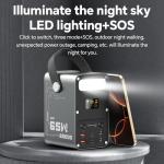 Power Bank 60000mAh Power Station High Capacity Fast Charging PD 65W LiFePO4 Portable Outdoor Generator with DC 12V/3A Output & LCD Display Battery Bank for iPhone 17, Samsung, iPad,MacBook & Camping