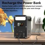 Power Bank 60000mAh Power Station High Capacity Fast Charging PD 65W LiFePO4 Portable Outdoor Generator with DC 12V/3A Output & LCD Display Battery Bank for iPhone 17, Samsung, iPad,MacBook & Camping