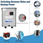 50 Amp 6 Circuit Transfer Switch Kit for Generator, 120/240V Pre-Wired Automatic Transfer Switch Kit, Meeting NEMA 3R Standards for Outdoor and Indoor Smart Transfer Switches