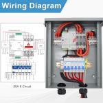 50 Amp 6 Circuit Transfer Switch Kit for Generator, 120/240V Pre-Wired Automatic Transfer Switch Kit, Meeting NEMA 3R Standards for Outdoor and Indoor Smart Transfer Switches