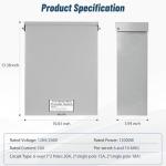 50 Amp 6 Circuit Transfer Switch Kit for Generator, 120/240V Pre-Wired Automatic Transfer Switch Kit, Meeting NEMA 3R Standards for Outdoor and Indoor Smart Transfer Switches