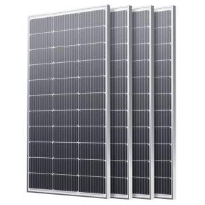 Callsun 400W Solar Panel, 4 Pcs 100 Watt Solar Panel with High-Output Design,High Efficiency Monocrystalline PV Module for for 12V/24V/48V System,RV,Home,Rooftop,Farm,Off-Grid Cabin,Emergency Backup