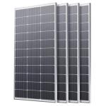 Callsun 400W Solar Panel, 4 Pcs 100 Watt Solar Panel with High-Output Design,High Efficiency Monocrystalline PV Module for for 12V/24V/48V System,RV,Home,Rooftop,Farm,Off-Grid Cabin,Emergency Backup