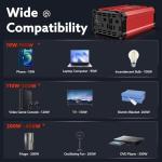 400W Car Power Inverter PD 30W Fast Charging,Vansoet DC 12V to AC 110V Car Inverter Aluminum Housing,USB C PD30W and USB-A QC 18W Port - Dual AC Plug Adapter Outlet for Vehicles,Laptop,Phones,Camera