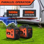 2400W Lightweight Portable Inverter Generator with Clean Power for Home, Camping, RV, Tailgating & Emergencies | Eco-Mode, CO Protection, Parallel Ready, Ultra-Quiet Gas Generator