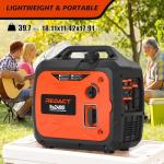 2400W Lightweight Portable Inverter Generator with Clean Power for Home, Camping, RV, Tailgating & Emergencies | Eco-Mode, CO Protection, Parallel Ready, Ultra-Quiet Gas Generator