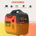 2400W Lightweight Portable Inverter Generator with Clean Power for Home, Camping, RV, Tailgating & Emergencies | Eco-Mode, CO Protection, Parallel Ready, Ultra-Quiet Gas Generator