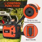 2400W Lightweight Portable Inverter Generator with Clean Power for Home, Camping, RV, Tailgating & Emergencies | Eco-Mode, CO Protection, Parallel Ready, Ultra-Quiet Gas Generator