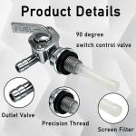 Fuel Shut Off Valve, M10 x 1.25 Generator Gas Tank Switch Valve for Engines Compatible with Go Karts and Mini Bikes and Small Engine Gas Tanks