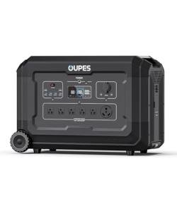 OUPES Mega 5 4000W Power Station, 5040Wh Lifepo4 Home Battery Backup, Expandable to 45.32kWh, 120V AC Output(7000W Surge), Solar Generator for Home Use, Emergency, Power Outages, RVs