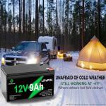 12V 9Ah Rechargeable Lithium Battery 2 Pack, 4000+ Deep Cycle LiFePO4 12 volt 9 amp Replacement for Alarm System, Universal 6FM9 1290 SLA Battery, Ride on Toys, Fish Finder, 15A BMS, F1 F2 Terminal