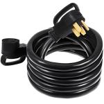 VEVOR 50 FT 50 Amp RV Extension Cord NEMA N14-50P to N14-50R, 125 / 250V Heavy Duty STW 6/3+ 8/1 RV Power Cord, for EV Charging and RV Trailer Campers