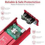 400W Peak Clipped Sine Wave Car Power Inverter DC 12V to AC(2 Outlets) 110V Car Charger Plug Adapter Power Converter with PD3.0 & QC18W Dual USB Charging Ports