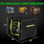 Zenicham Outdoor Generator Cover While Running, 600D Polyester Waterproof Generator Covers for Outside Fade and Tear Resistant, All-weather Generator Enclosure 26”Lx20”Wx20”H (Black)