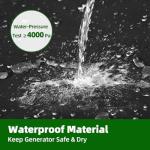 Zenicham Outdoor Generator Cover While Running, 600D Polyester Waterproof Generator Covers for Outside Fade and Tear Resistant, All-weather Generator Enclosure 26”Lx20”Wx20”H (Black)