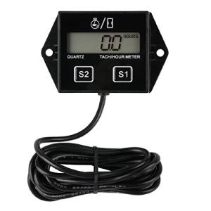 Runleader Digital Hour Meter Tachometer, Maintenance Reminder, Battery Replaceable, Automatically shutdown, Use for ZTR Lawn Mower Tractor Generator Marine Snowmobile.