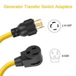 Rophor Welder Adapter Plug Cord, L14-30P Twist-Lock Male to 6-50R Female, 4 Prong to 3 Prong Generator to Welder Adapter Power Cord, 1.5FT