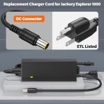 24V 180W Generator Charger for Jackery 1000 Portable Solar Generator Power Station Power Cord AC Adapter Compatible with Jackery Explorer 1000 880 E1000 E880 1002Wh 880Wh 3x1000W Charging Plug Cable