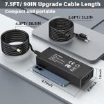 24V 180W Generator Charger for Jackery 1000 Portable Solar Generator Power Station Power Cord AC Adapter Compatible with Jackery Explorer 1000 880 E1000 E880 1002Wh 880Wh 3x1000W Charging Plug Cable