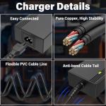 24V 180W Generator Charger for Jackery 1000 Portable Solar Generator Power Station Power Cord AC Adapter Compatible with Jackery Explorer 1000 880 E1000 E880 1002Wh 880Wh 3x1000W Charging Plug Cable