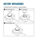 Runleader Digital Hour Meter Tachometer, Maintenance Reminder, Battery Replaceable, Automatically shutdown, Use for ZTR Lawn Mower Tractor Generator Marine Snowmobile.
