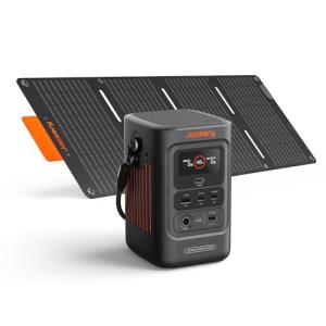 Jackery Explorer 240D Power Bank, 256Wh LiFePO4 Battery Portable Power Station, 200W DC Output with 40Wmini Solar Panel