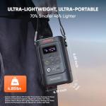 Jackery Explorer 240D Power Bank, 256Wh LiFePO4 Battery Portable Power Station, 200W DC Output with 40Wmini Solar Panel