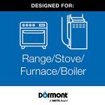 Dormont 30C Series SafetyShield Coated Stainless Steel Standard Gas Connector w/Bag, 5/8" OD x 1/2" ID x 48" L, No-Neck Design, 1/2" MIP x 3/4" MIP Adapters, Yellow Coating, CSA Certified