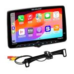 BOSS Audio Systems Elite BE10ACP.XC Single DIN Car Stereo Apple CarPlay, Android Auto, 10.1 Inch Touchscreen, Compatible with SiriusXM, Bluetooth + Backup Camera