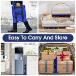 Voipvvii Folding Hand Truck 500lbs, Portable Heavy Duty Dolly Cart, 6 Wheels Collapsible Luggage Cart with 2 Elastic Ropes - Compact Trolley Cart for Easy Moving - Ideal Hand Cart for Travel and More