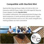 Tonton Starlink Mini 12V/24V to 30V 3.5A Step-Up Converter, Waterproof DC Power Adapter Cable with Male Plug, 9–28V Input for RV, Marine, Off-Grid, and Truck Internet Systems
