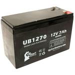 UB1270 Universal Sealed Lead Acid Battery Replacement (12V, 7Ah, 7000mAh, F1 Terminal, AGM, SLA, Includes Two F1 to F2 Terminal Adapters) - Compatible with BB, BP7-12, BB BP7-12