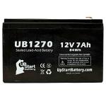 UB1270 Universal Sealed Lead Acid Battery Replacement (12V, 7Ah, 7000mAh, F1 Terminal, AGM, SLA, Includes Two F1 to F2 Terminal Adapters) - Compatible with BB, BP7-12, BB BP7-12