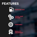 All Power, APGG10000-10,000 Watt Starting Power Generator JD Engine Gasoline Electric Start Portable Wheel Steel Frame