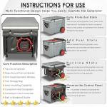 GEHENG Generator Covers, Generator Covers While Running, Top Can Be Opened for Refueling, 600D Silver Coated Oxford Waterproof Cloth+200D Flexible Fabric Inner Lining, Double Layer Material