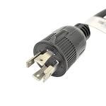 Parkworld 885217 Power Adapter Cord Generator 4-Prong 30 AMP Twist Lock L14-30 Plug to Welding L6-20 Receptacle