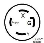 Parkworld 885217 Power Adapter Cord Generator 4-Prong 30 AMP Twist Lock L14-30 Plug to Welding L6-20 Receptacle