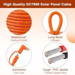 MOOKEERF 14AWG DC 8mm Extension Cable for Solar Panel 100FT,DC7909 Solar Panel Cable Female to Male with DC8020 Male Adapter Compatible with Aker,GZ Yeti,BLUETT,Jackery Portable Power Station-100 Foot